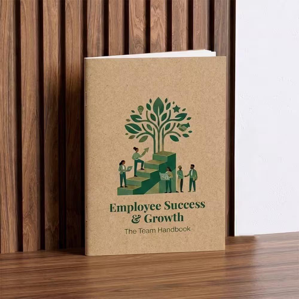 Eco-friendly recycled paper notebook with custom branding