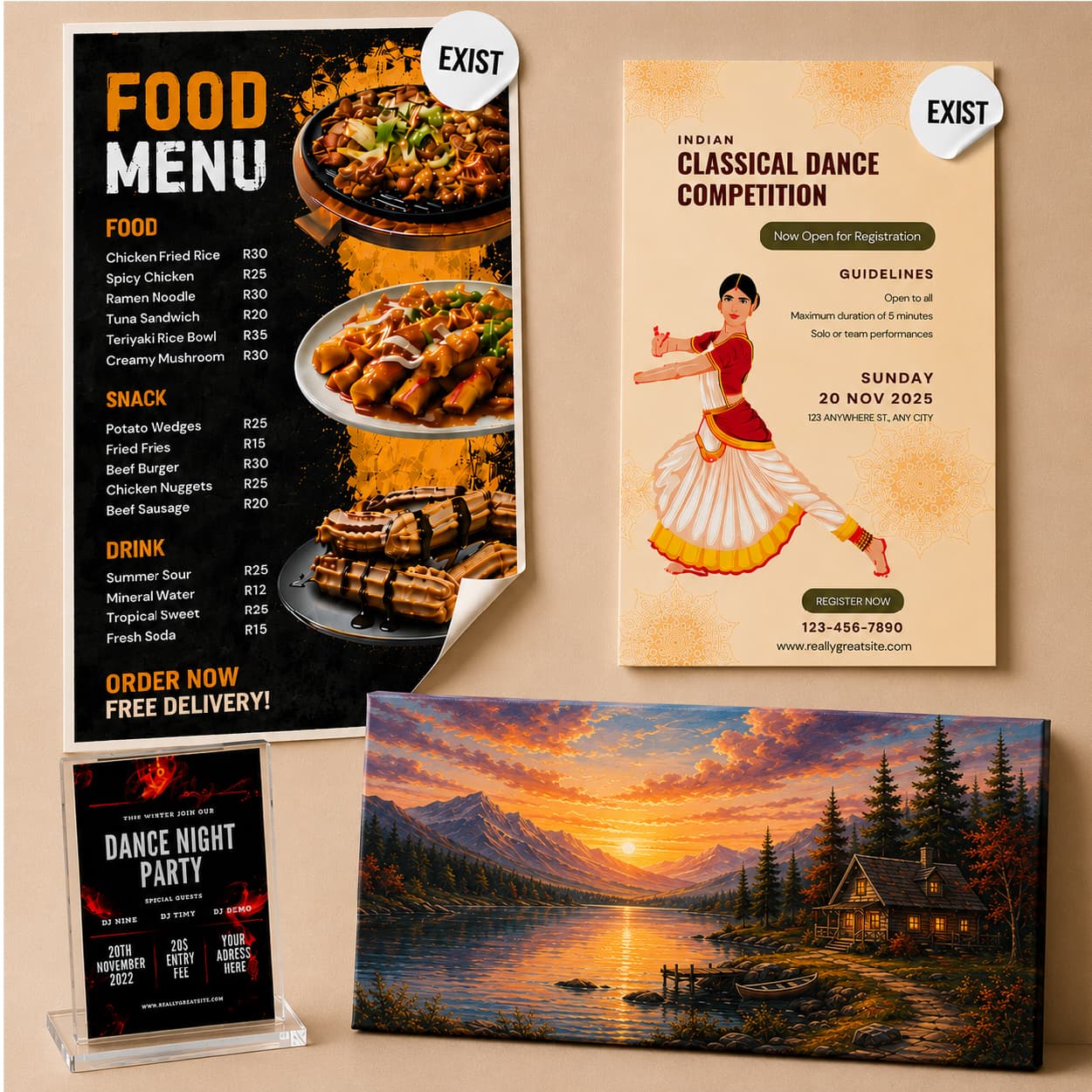 Signs Poster Marketing Materials