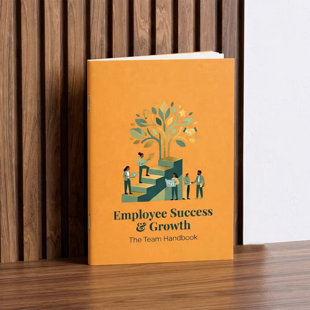Custom Staple Notebooks with branded logo cover for corporate gifting